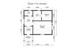 Проект бани из бруса ББ011