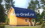Проект дома из бруса ДБ022